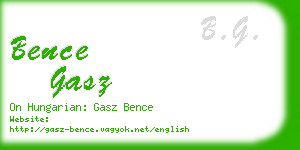 bence gasz business card